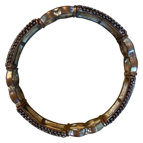 Set Of 4 Metal & Crystal Fashion Bracelets With Pearl Detailing & Snake Design - Picture 10 of 13